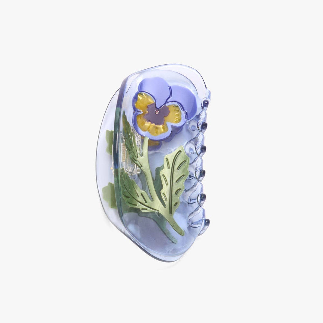 Viola Hair Claw - Violet Pansy Wildflower Purple Hair Clip