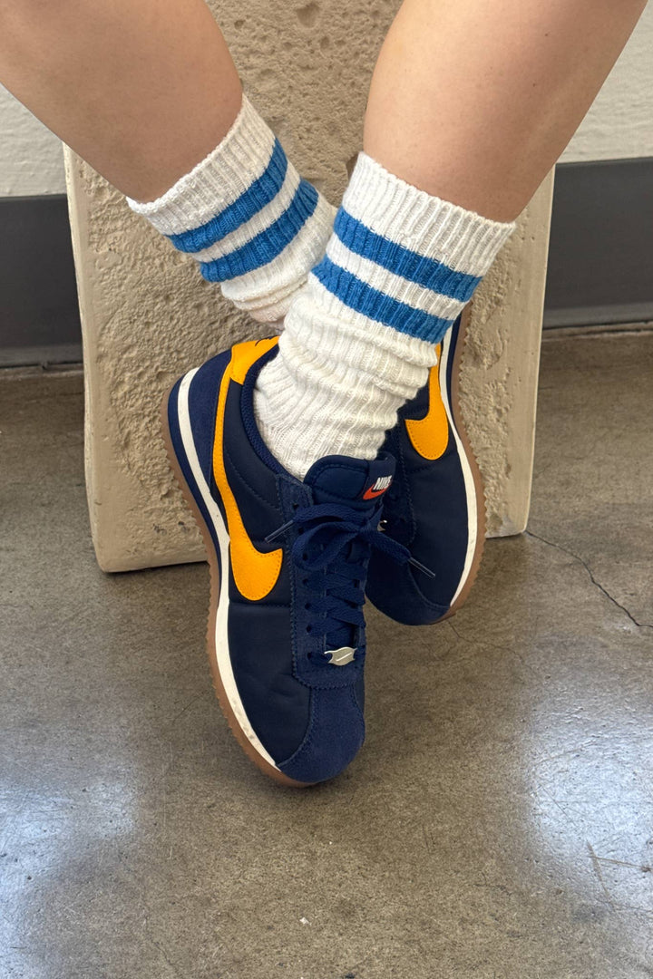 Cottage Varsity Socks: Flax Varsity
