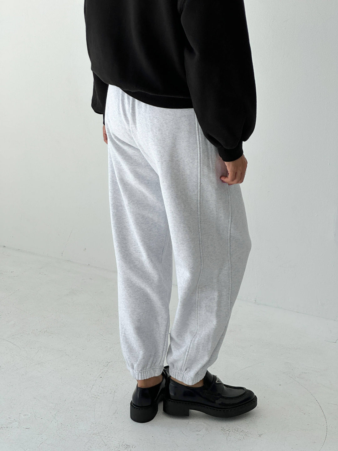 French Terry Balloon Pants - Icy Grey