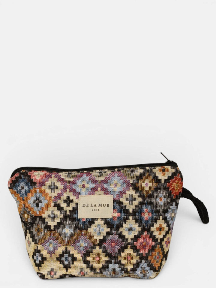 Geometric Jacquard Small Makeup Bag – Multicolor (Ore)