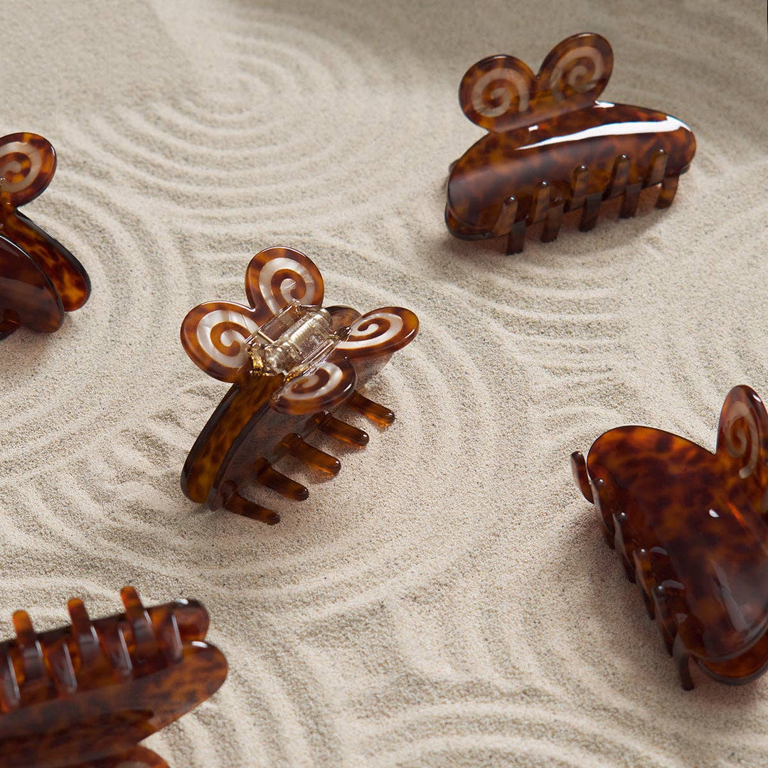 Mariposa Claw - Spiral Butterfly Tortoise Acetate Hair Clip