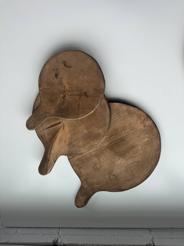 Round board with handle: Natural / Small