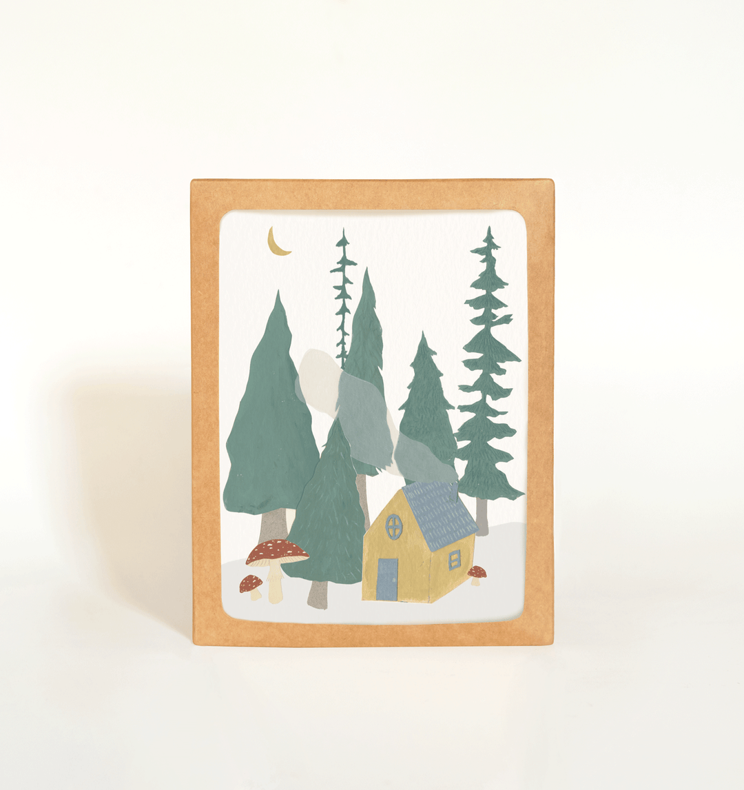 Forest Cottage Notecard: Single Card