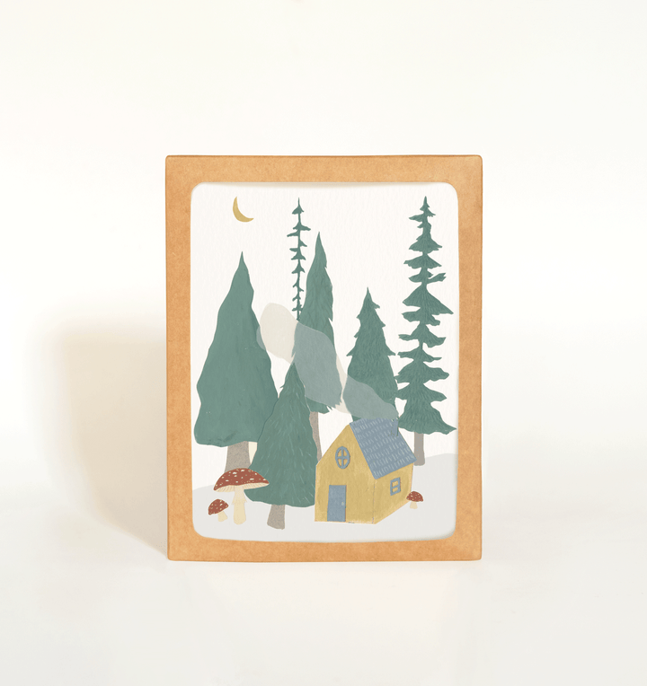 Forest Cottage Notecard: Single Card