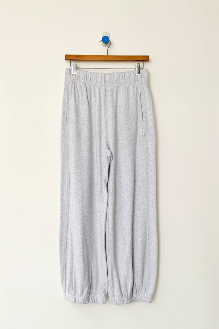 Pointelle Balloon Pants: Icy Grey