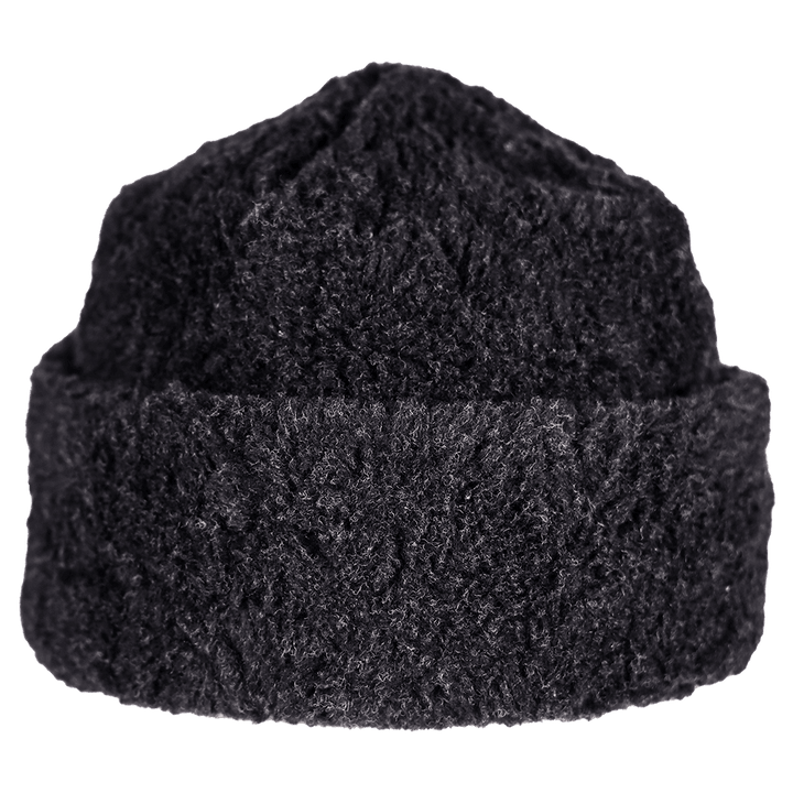 100% Merino Wool 'Sherpa' Beanie: Black