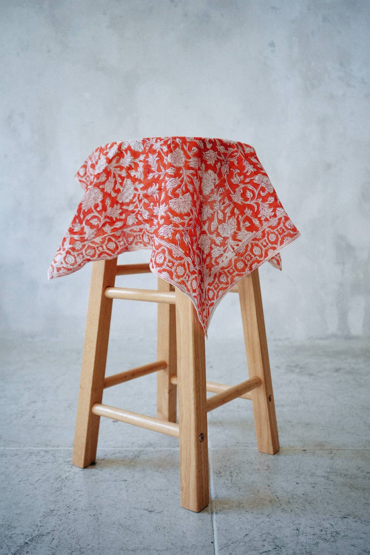 Tiger Lily - Hand Block Printed Cotton Bandana