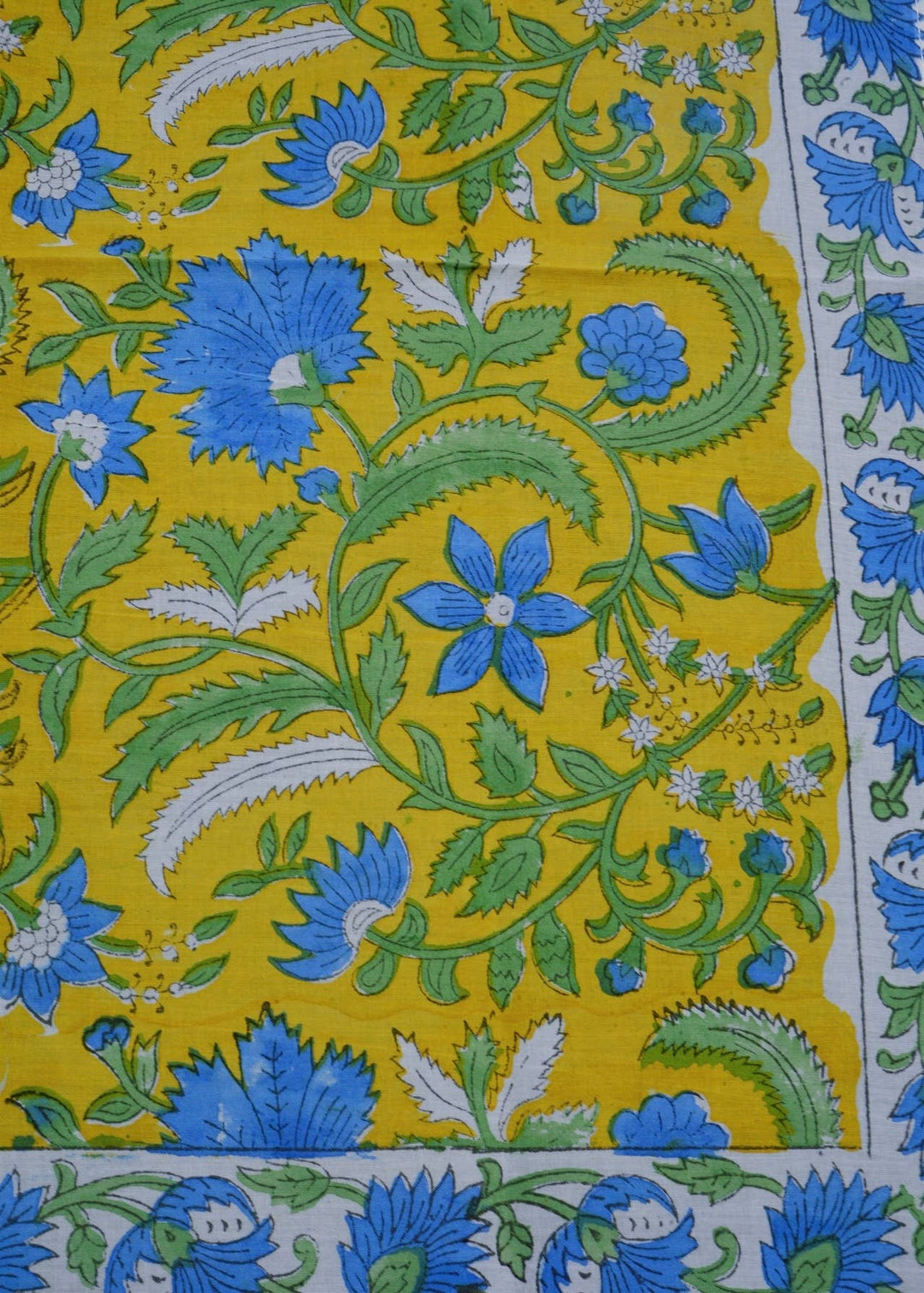 Blue Lotus Trail - Block Printed Cotton Band