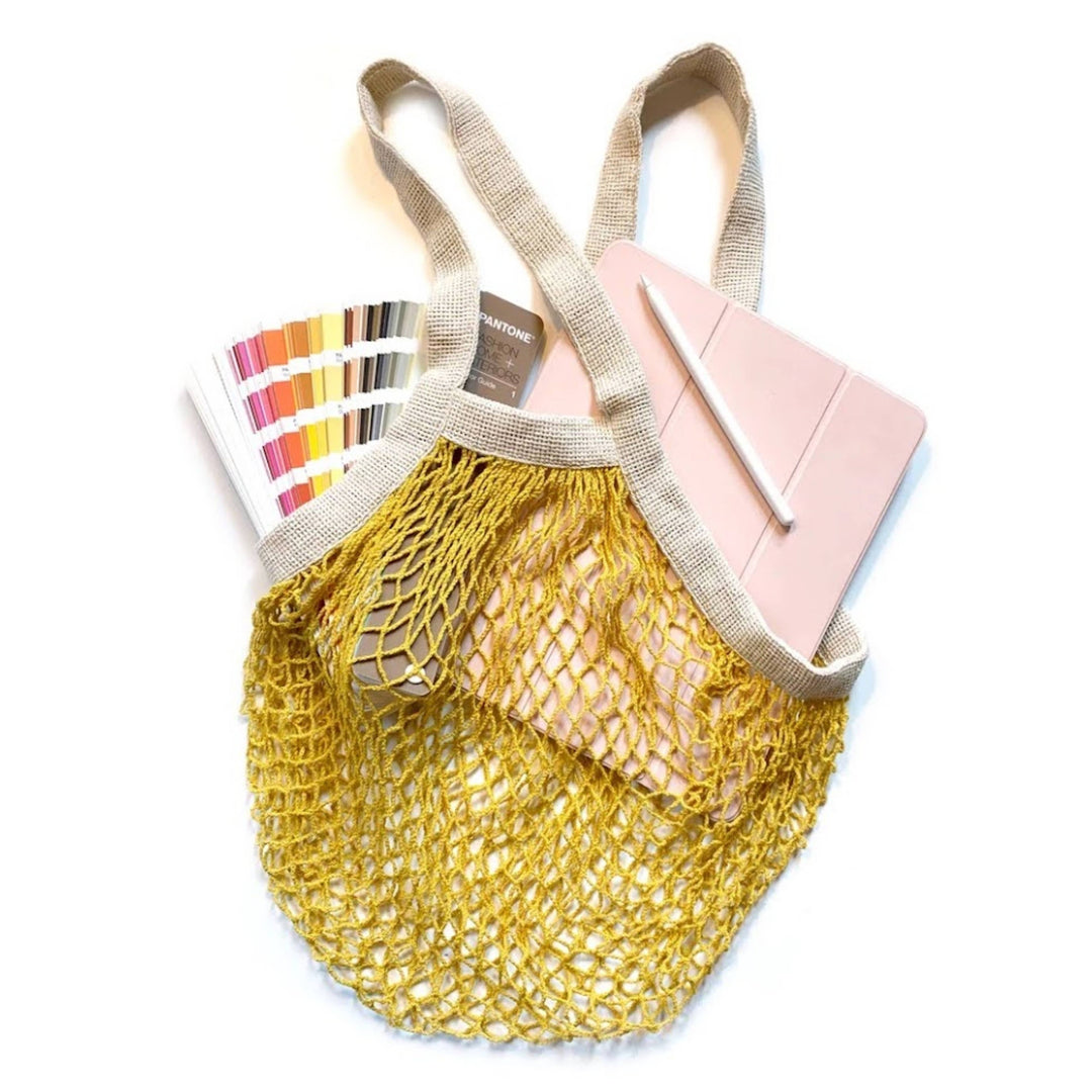 The french market bag no.2 in yolk: Yolk