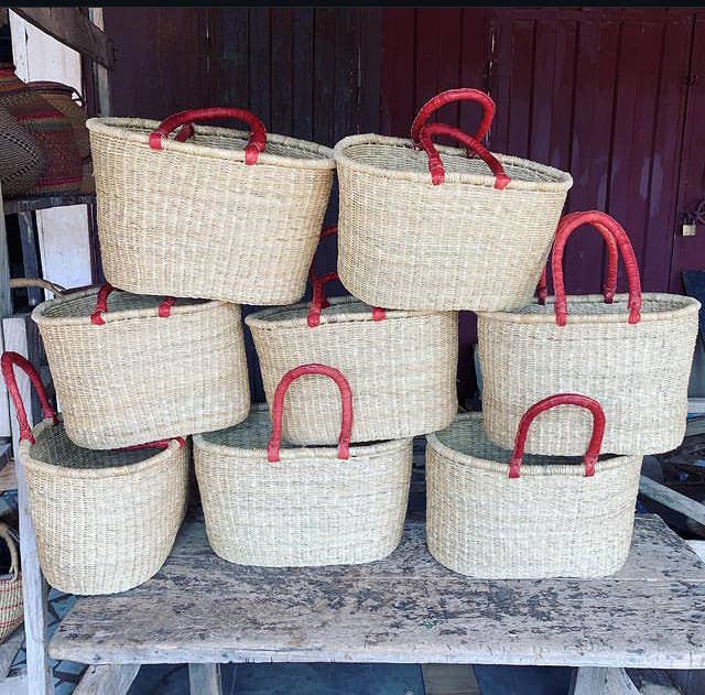 Heavy Duty Natural Eco-friendly Oval Bolga Basket