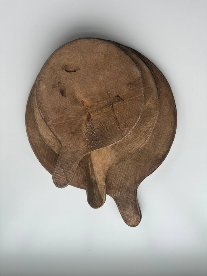 Round board with handle: Natural / Medium