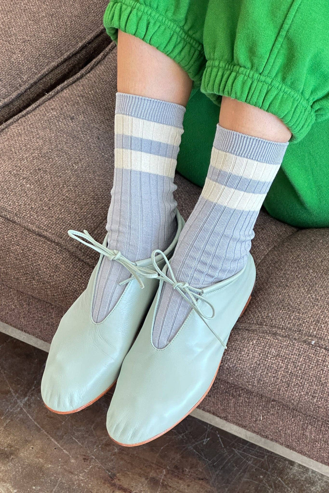 Her Varsity Socks: Azure