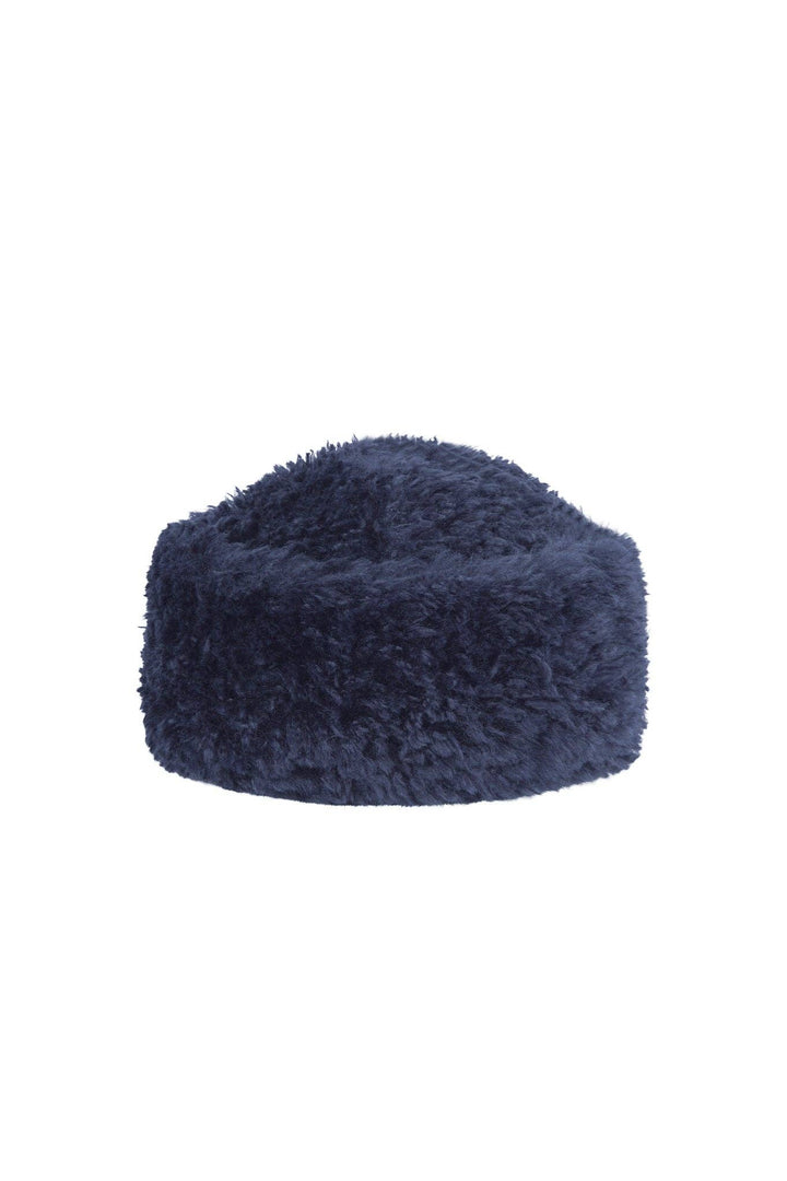 Sherpa Hat: Navy Faux Sheepskin