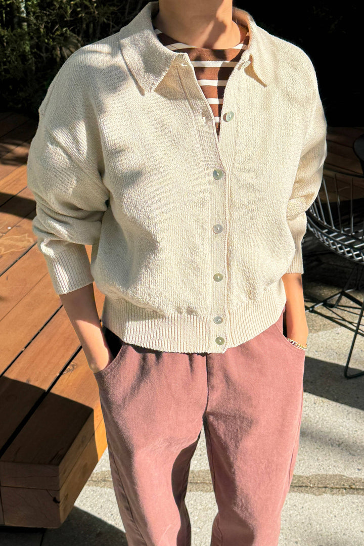 The Club Cardigan: Naturel