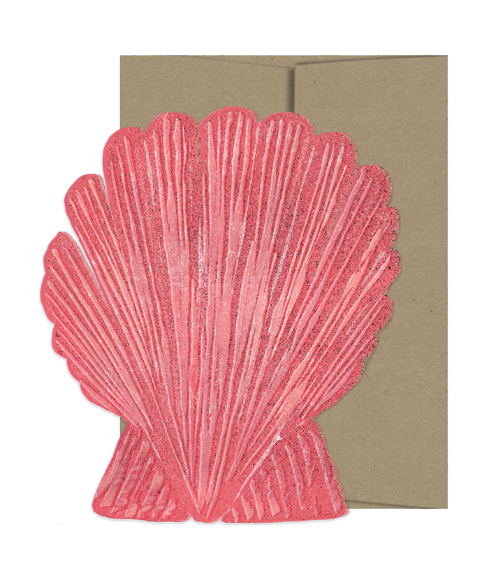 Seashell Die Cut Card - Seaside Collection