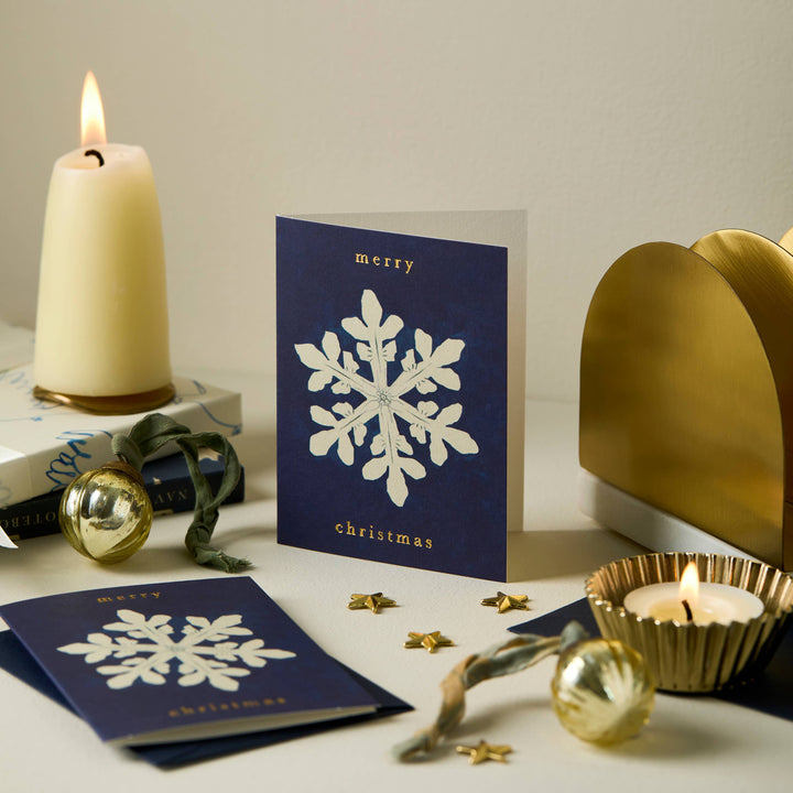 Snowflake 'Merry Christmas' Mini Card