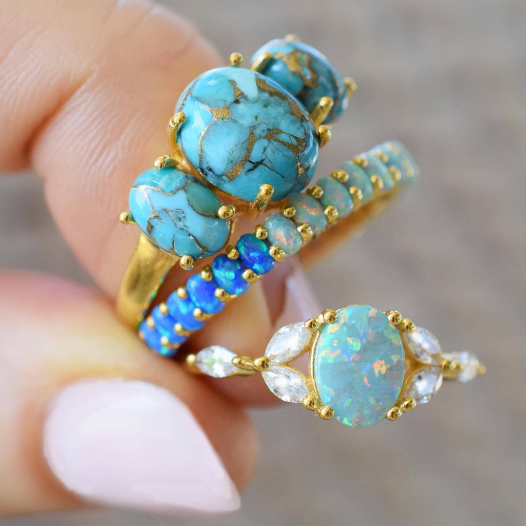 Blue Hues Dual Ring