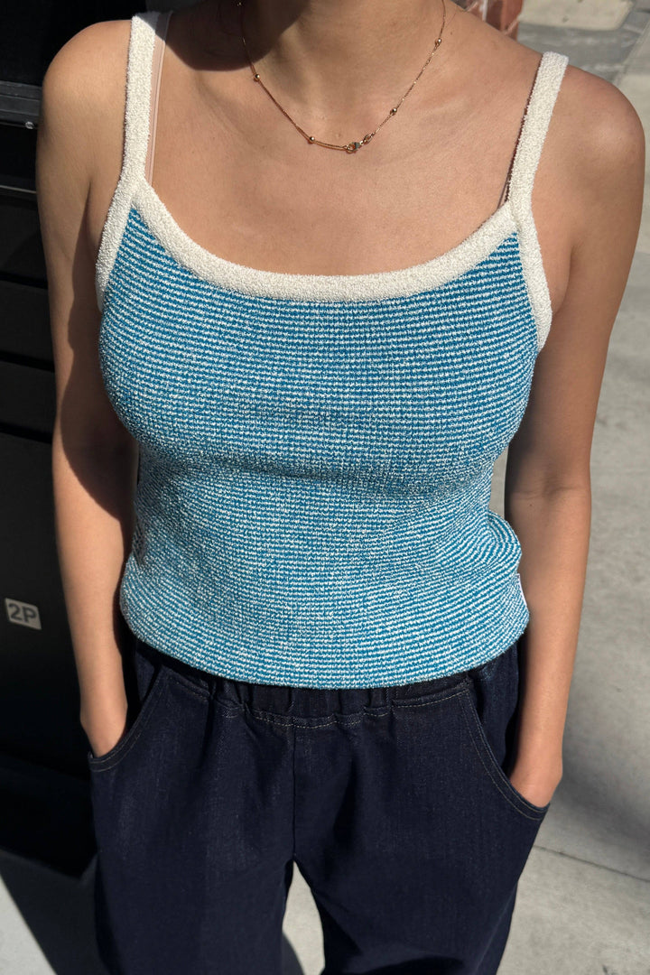 Lily Sweater Cami: BLUE STRIPE
