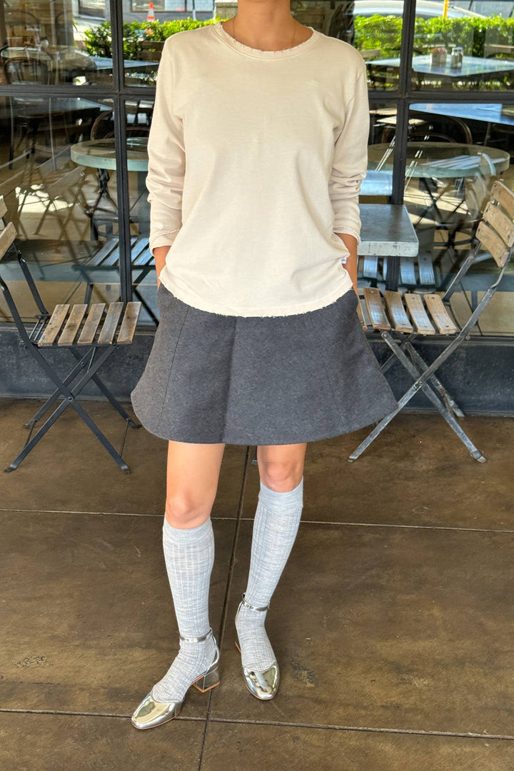 Le Bon Everyday Long Sleeve Tee: Vintage White