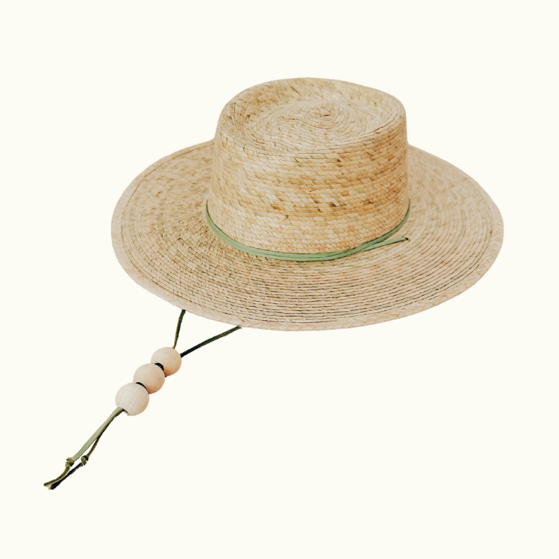 Telescope Straw Sunhat Women, brim hats women, chin cord: Large | 58cm / Mint