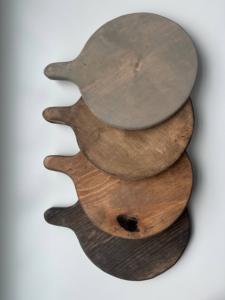 Round board with handle: Natural / Medium