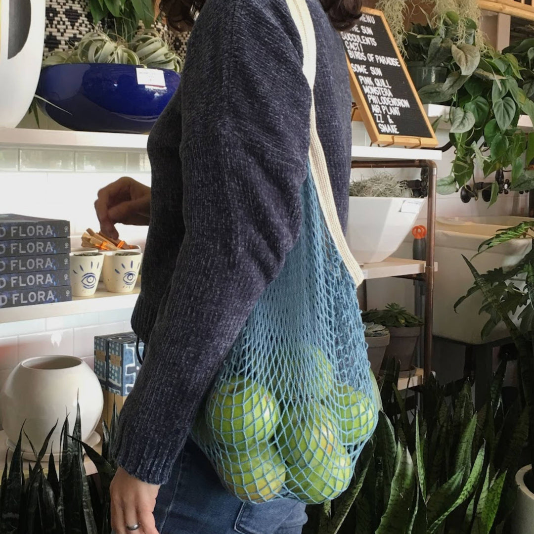 The french market bag no.2 in french blue: French blue