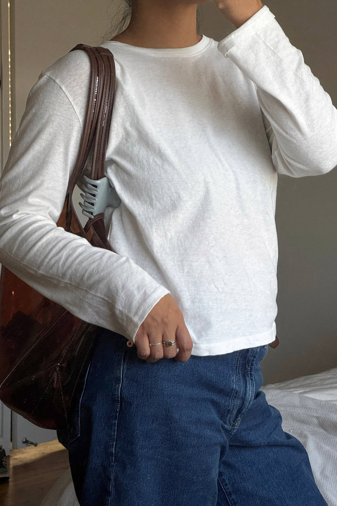 Foundation Long Sleeve Tee: Vintage White