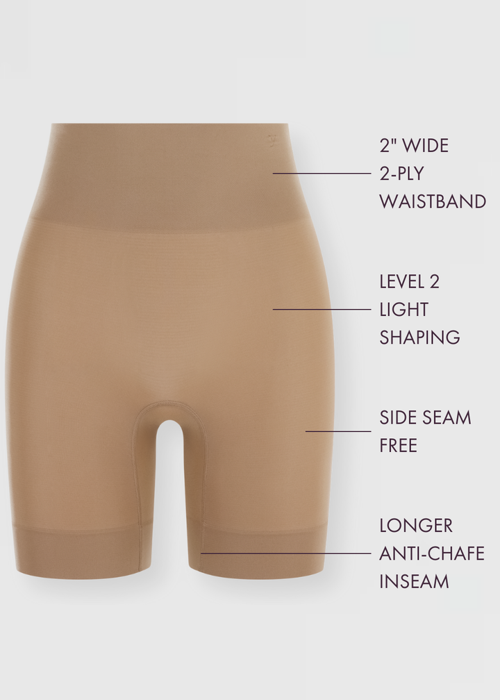 Ultralight Shapewear Slip Short: Almond / M/L