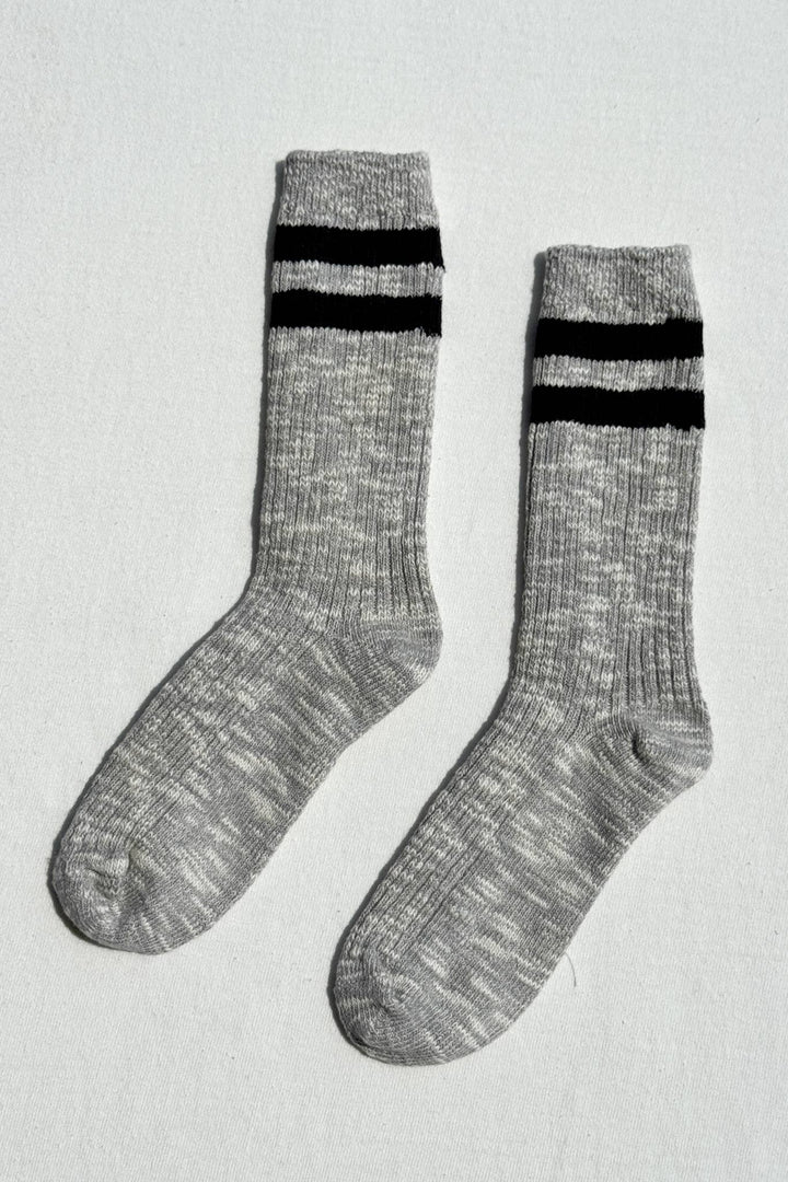 Cottage Varsity Socks: Flax Varsity