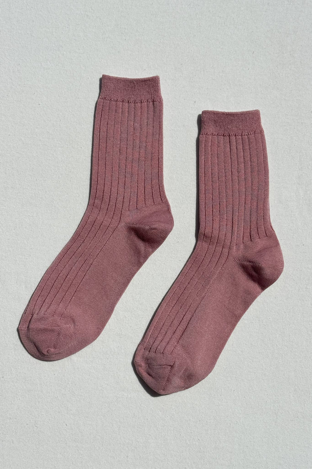 Her Socks - Mercerized Combed Cotton Rib: Porcelain