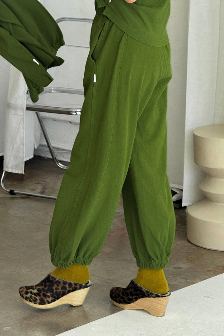 Balloon Pants  Collard Green