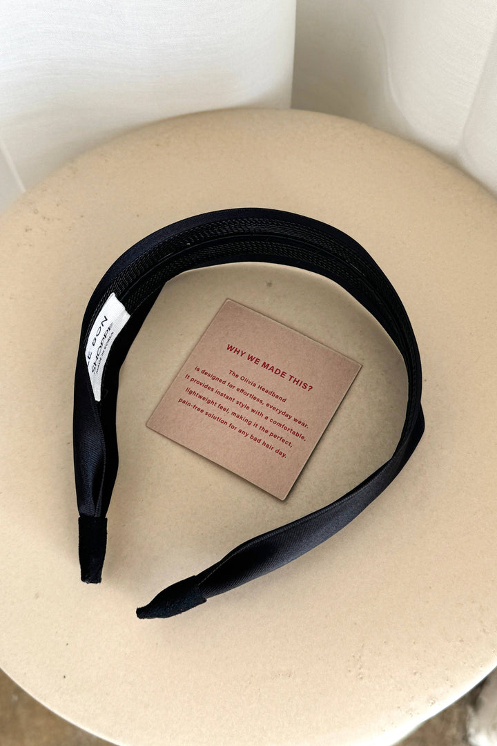 Le Bon Olivia Headband: Ebony