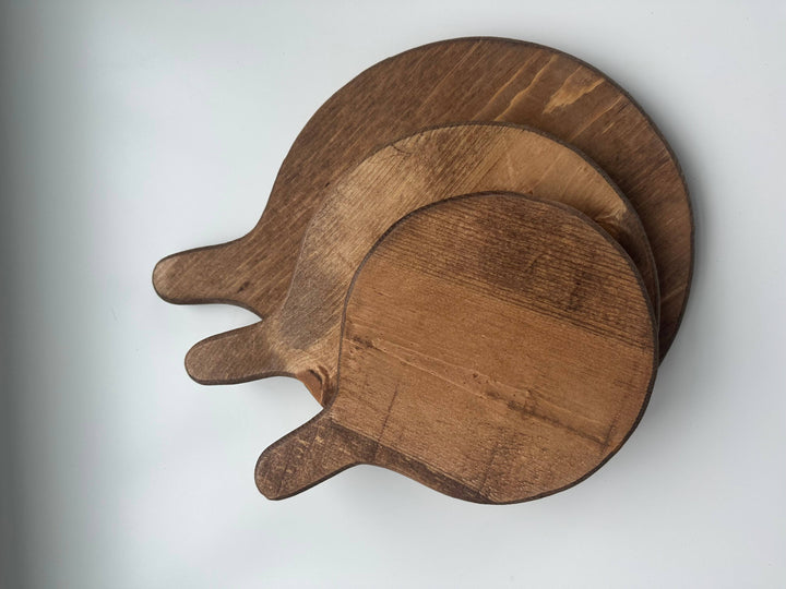 Round board with handle: Natural / Medium
