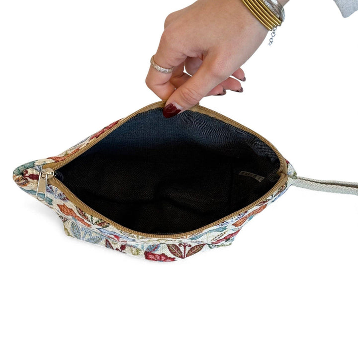 Floral Jacquard Large Makeup Bag – Multicolor (Flora)
