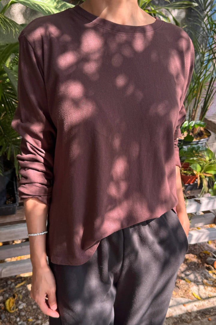 Foundation Long Sleeve Tee: Dark Cacao