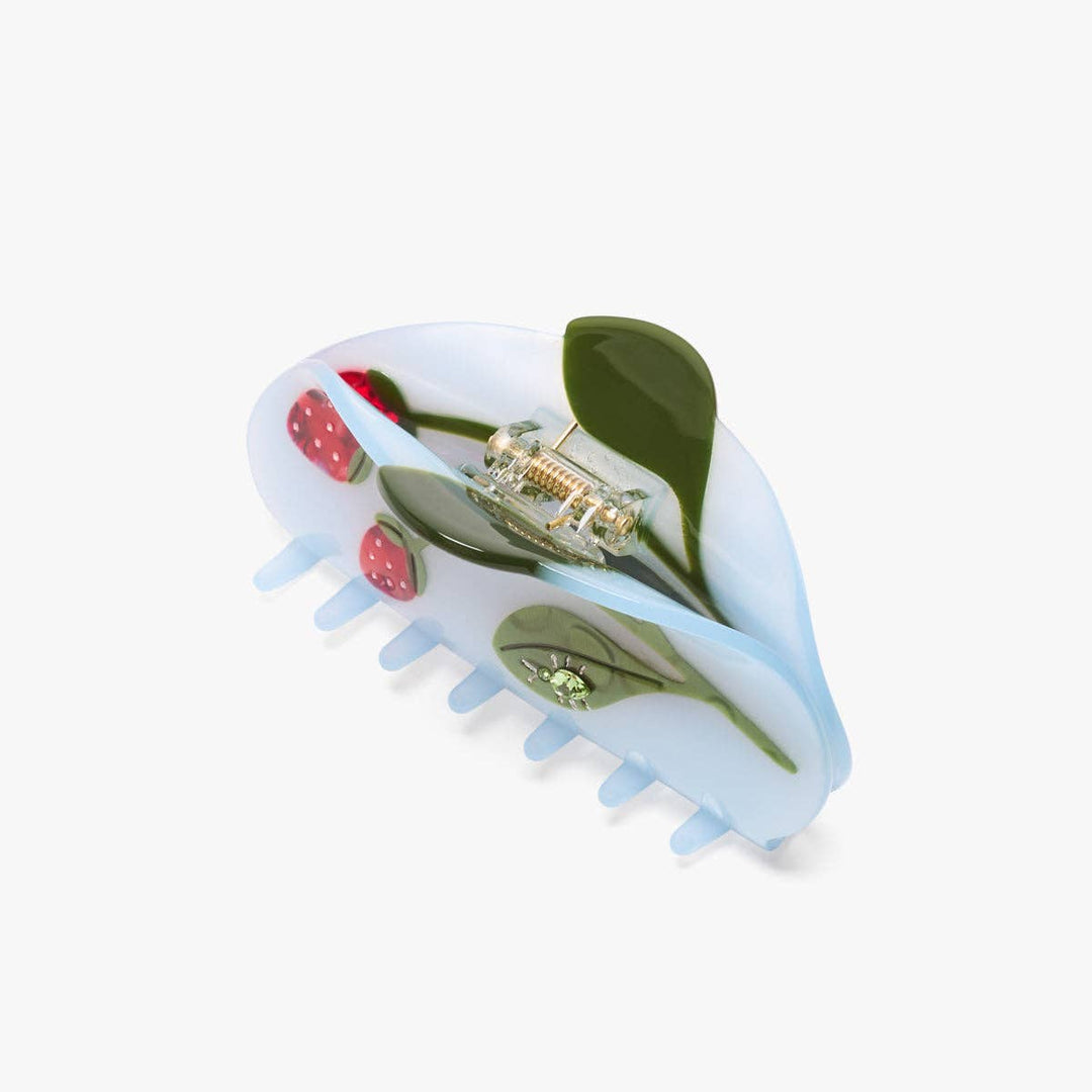 Forest Berry Claw - Strawberry Green Beetle Hair Clip