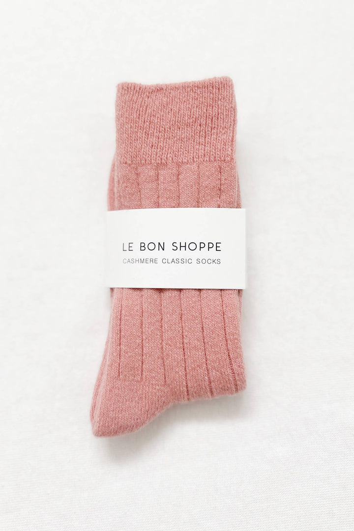 Classic Cashmere Socks: Grey Melange