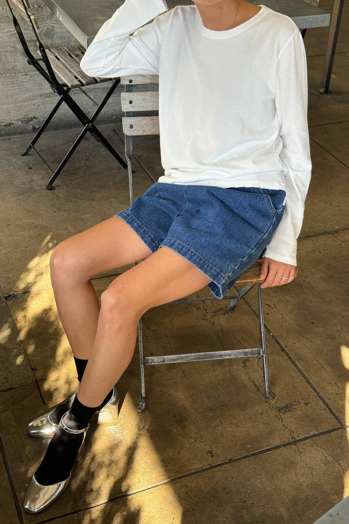 Le Bon Everyday Long Sleeve Tee: Vintage White