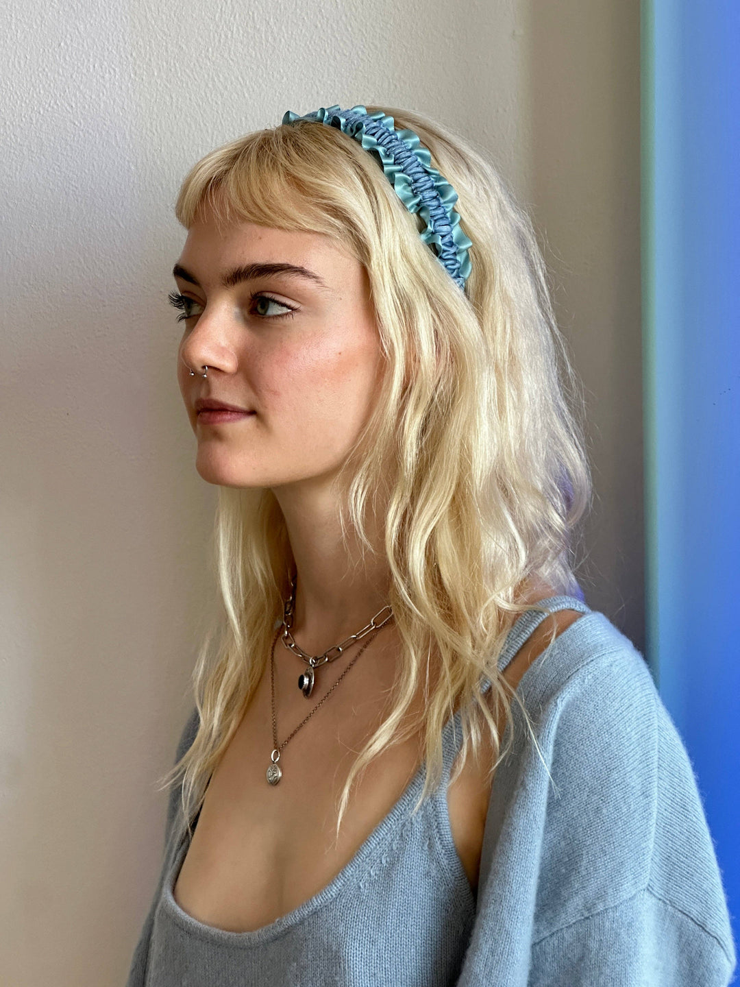 Antoinette Headband: Antique Blue