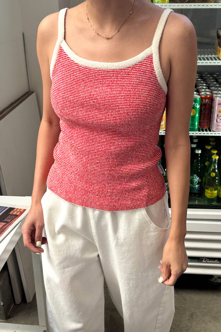 Lily Sweater Cami: RED STRIPE