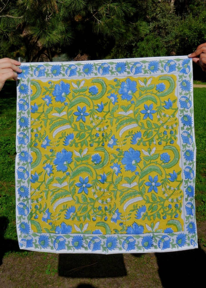 Blue Lotus Trail - Block Printed Cotton Band
