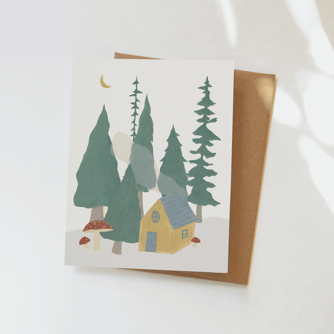 Forest Cottage Notecard: Single Card