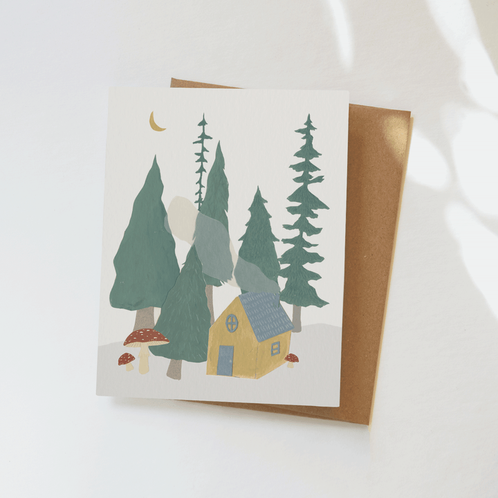 Forest Cottage Notecard: Single Card