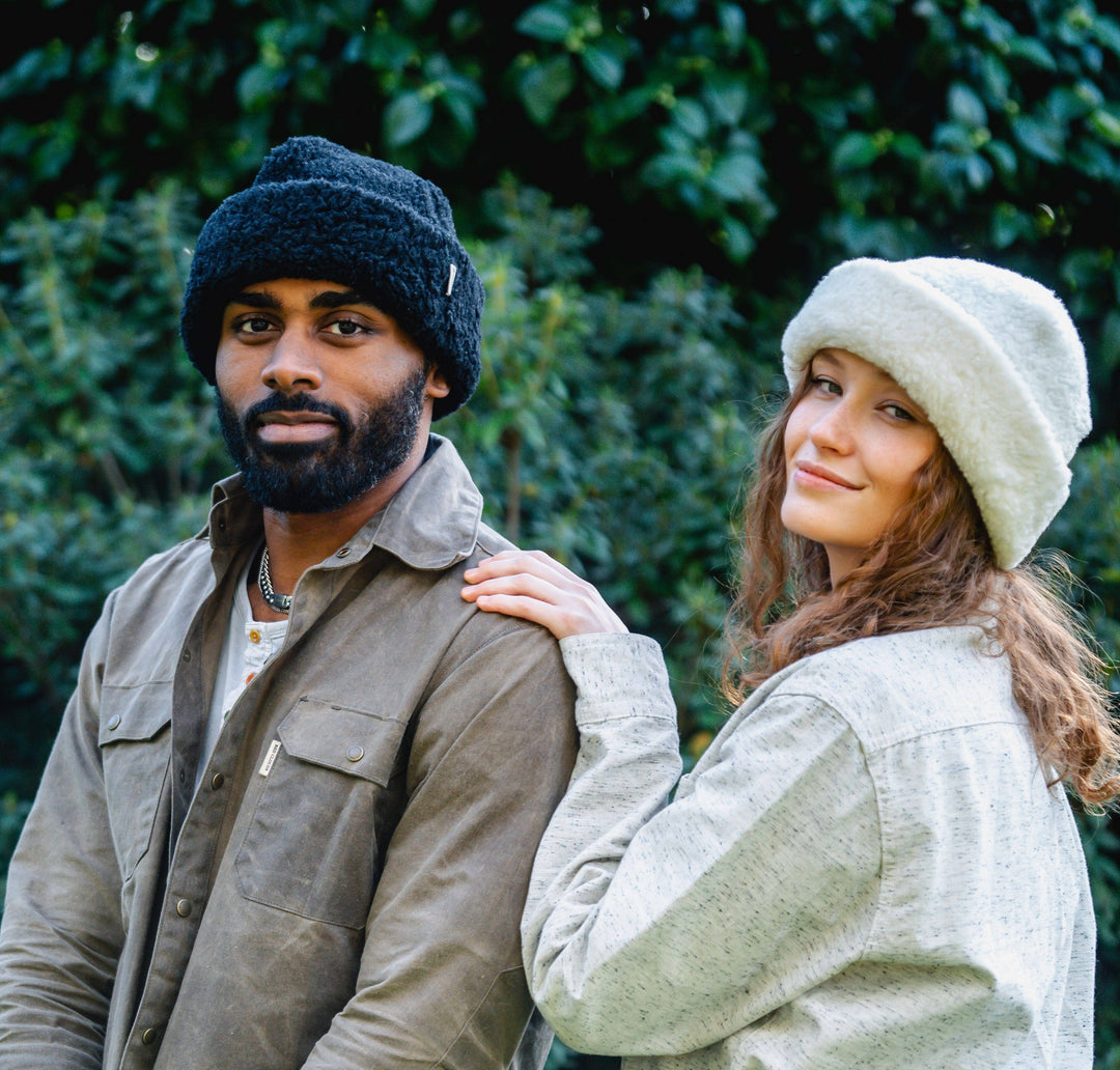 100% Merino Wool 'Sherpa' Beanie: Natural