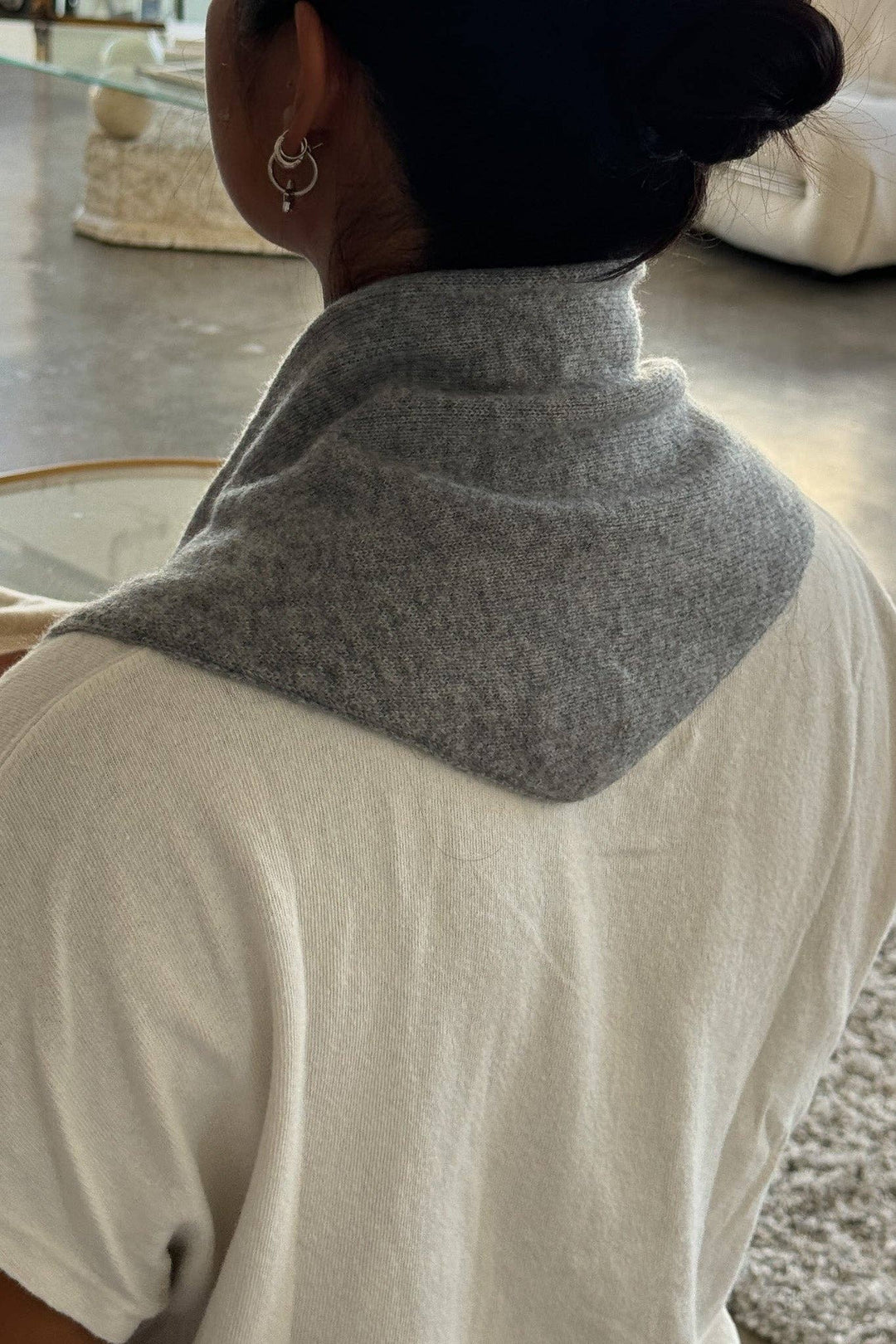 Cashmere Bandana - Heather Grey