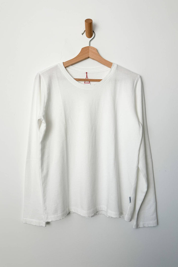 Le Bon Everyday Long Sleeve Tee: Vintage White